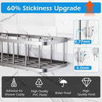 Lsnisni 12 Pack Shower Caddy Adhesive Replacement, Shower Adhesive Strips - Image 4