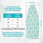 Seiritex Wide Ironing Board Cover and Pad 18 x 49 inch Heat Reflective - Image 6