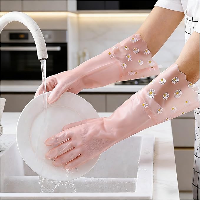 Dishwashing Cleaning Gloves Tear-Resistant Rubber Household Cleaning Gloves by Unknown