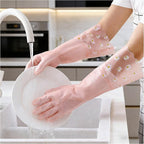 Dishwashing Cleaning Gloves Tear-Resistant Rubber Household Cleaning Gloves by Unknown