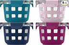 Ello Duraglass 4-Pack 2 Cup Reusable Glass Container Jar by Ello