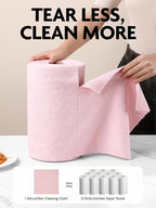 Fantasticlean Microfiber Cleaning Cloth Roll -150 Pack, Tear Away Microfiber - Image 2