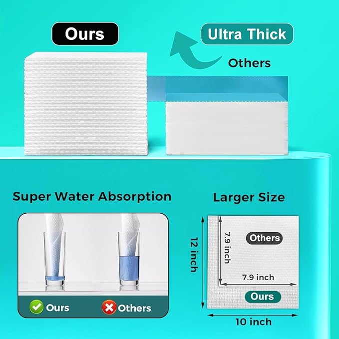 ONLYCARE Disposable Face Towel, Biodegradable Face Towels, Makeup Remover Dry - Image 4
