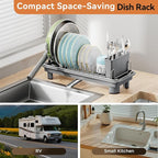 Small Dish Drying Rack, Compact Dish Drainer - Image 3