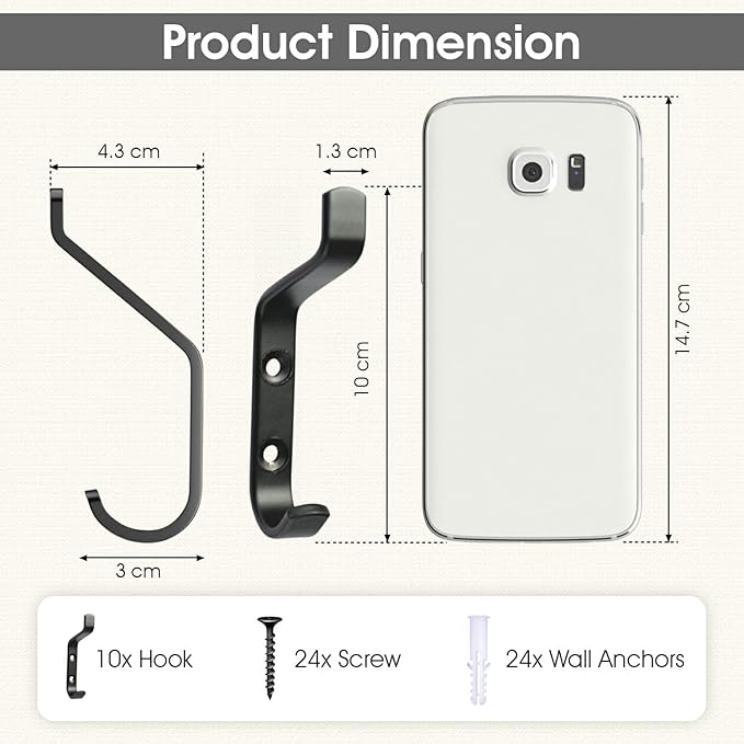 GlazieVault Coat Hooks Wall – Door Hooks - Image 2