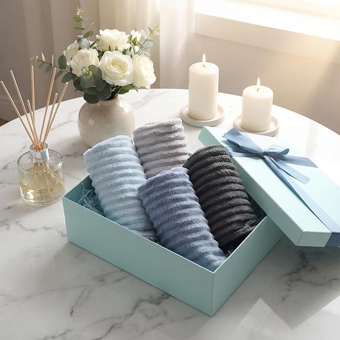4 Pcs Hand Towel for Bathroom 14 x 30 Inch Neutral Microfiber Quick Dry - Image 3