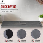 Stone Dish Drying Mat for Kitchen Counter – Diatomaceous Earth Drying Mat | - Image 2