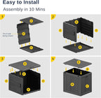 EAST OAK Outdoor Storage Box, 31 Gallon Deck Box, Waterproof Resin Storage Bin for Patio Cushions, Gardening Tools, Accessories, Lockable, UV Resistant, Black - Image 6