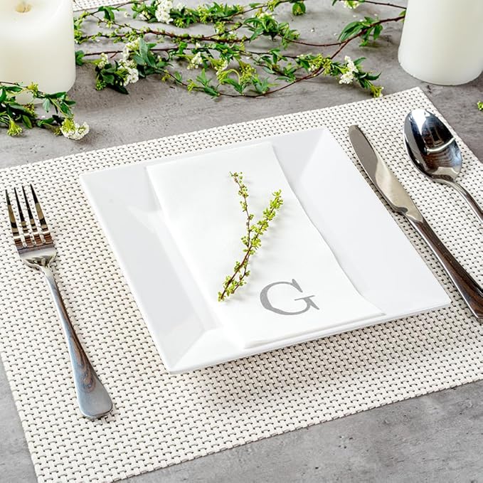 Luxenap 15.8 X 7.9 Inch Linen-Feel Guest Towels, 2000 Lettered Hand Towels - Image 3