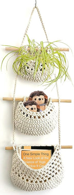 AARAINBOW Wall Cotton Hanging Baskets, Large 3 Tier Decorative Wall Basket by AARAINBOW