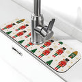 Nutcracker Christmas Tree Snowflakes Kitchen Sink Splash Guard Faucet Mat Super by Unknown