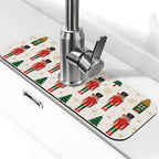 Nutcracker Christmas Tree Snowflakes Kitchen Sink Splash Guard Faucet Mat Super by Unknown