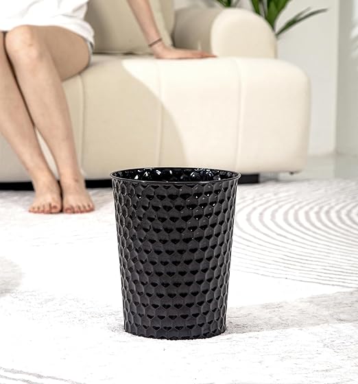 Small Metal Trash Can Wastebasket, Decorative Honeycomb Garbage Can Waste Basket - Image 8