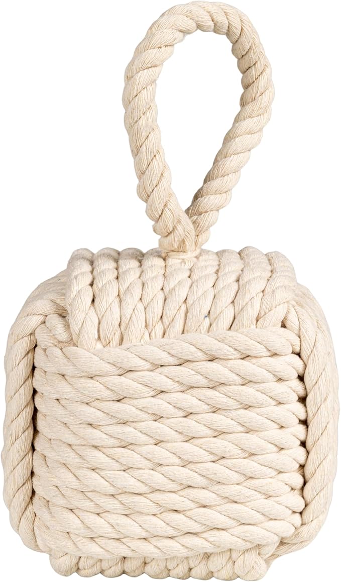 Creative Co-Op Nautical Rope Knot Decorative Cotton Door Stop - Image 4