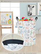 Round waterproof laundry basket, gift basket, suitable - Image 6