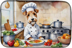 Caroline's Treasures DAC6250DDM Fox Terrier The Chef Dish Drying Mat Absorbent by CarolinesTreasures