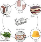 10 PCS Wire Baskets Wall Grid Panel Hanging Wire Basket Hanging Wall Baskets No - Image 7