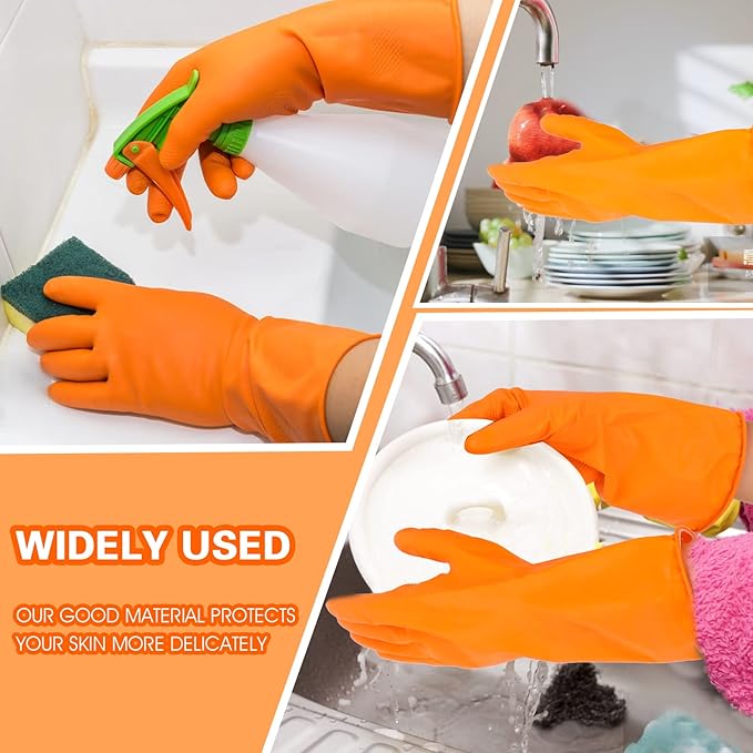 Sibba 1 Pairs Rubber Gloves Dishwashing Kitchen Dish Clean Wash Household - Image 7