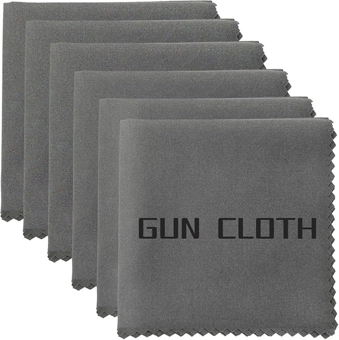 6 Pack Microfiber Gun Cleaning Cloth, Reusable Microsuede Cleaning/Polishing by Miaozhun
