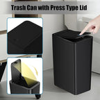 TIPGO Bathroom Trash Can with Lid, 10 Liter/ 2.6 Gallon Slim Garbage Can - Image 5