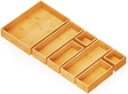 SpaceAid 7-Piece Bamboo Drawer Organizer Storage Boxes Set, Wood Tray Junk by SpaceAid