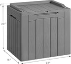Devoko 30 Gallon Resin Deck Box Outdoor Indoor Waterproof Storage Box for Patio Furniture Pool Accessories Storage for Cushion Garden Tools (30 Gallon, Grey) - Image 7