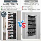 Over the Door Shoe Organizer, 40-Pocket Hanging Shoe Rack - Image 2