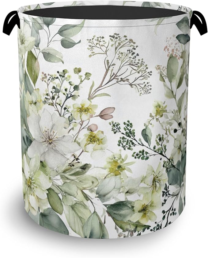 Flowers Plants HerbsLaundry Hamper, Dirty Clothes Laundry Basket by Unknown
