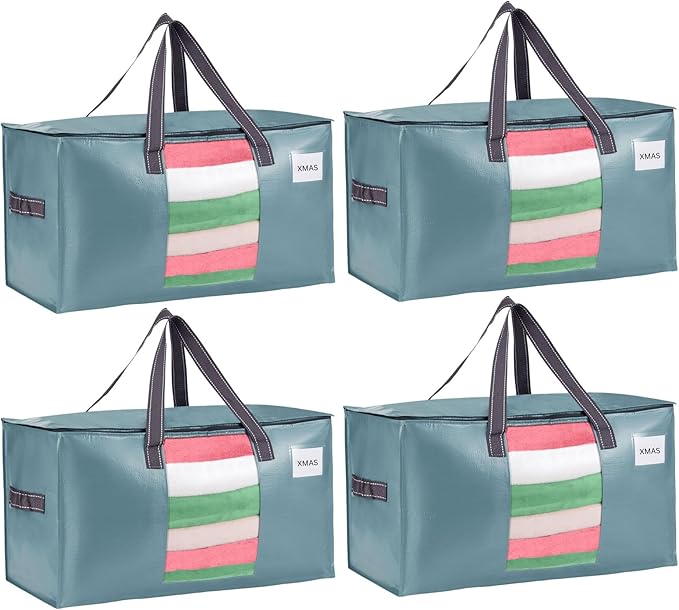 VENO 4 Pack Moving Bags, Comforter and Blanket Storage Bags by Veno