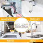 2 Pack Butterfly Floral Sink Splash Guard Faucet Mat Rose Lily Tulip Peony - Image 7