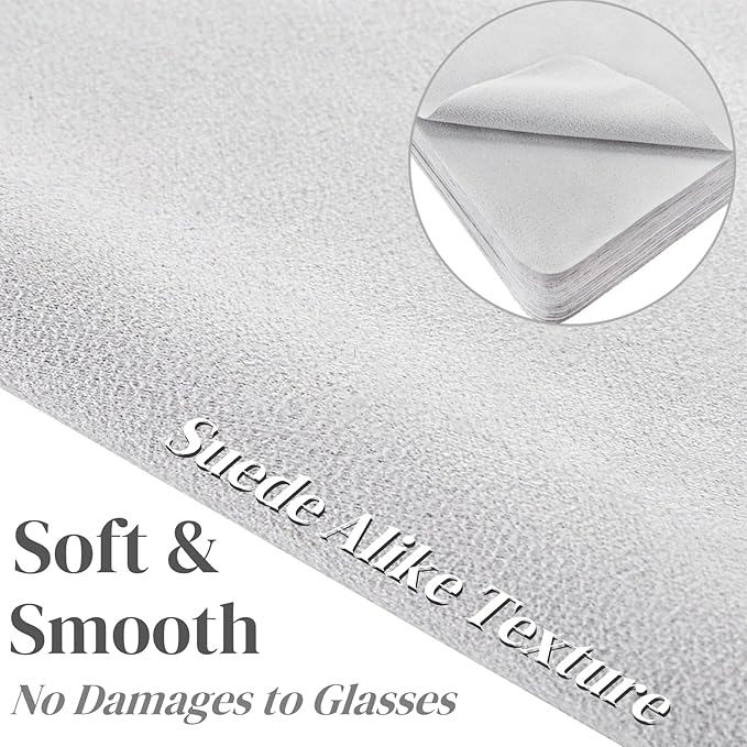 100 Pack Microfiber Glasses Cleaning Cloth, Ultra Soft Eyeglasses Wipe Suede - Image 3