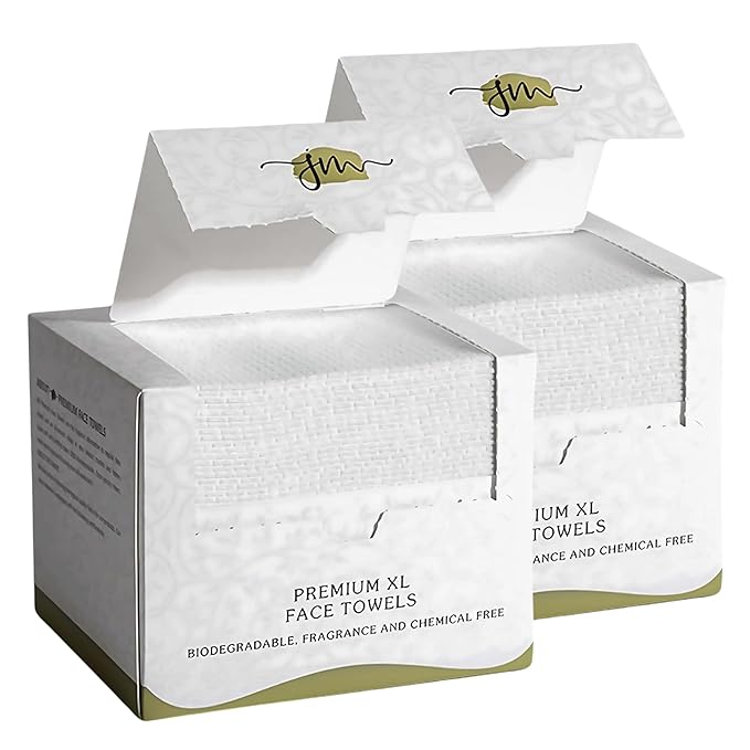 Disposable Face Towels – 100 Count XL 10”x12” Biodegradable Dry Wipes | Ultra by Unknown