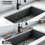 24" X 5.5" Kitchen Sink Splash Guard Faucet Mat Wood Grain Super Absorbent Fast - Image 6