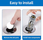 Bathroom Sink Drain Strainer, Pop-up Sink Drain Strainer - Image 5