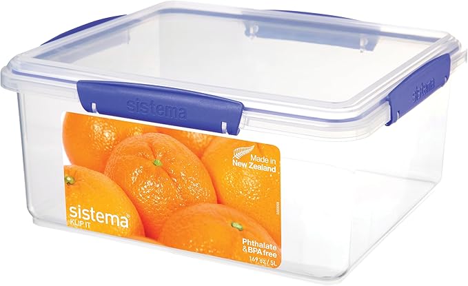 Sistema KLIP IT Food Storage Container, 5 L, Airtight & Stackable by Sistema