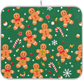 Christmas Gingerbread Man Dish Drying Mat by Wamika