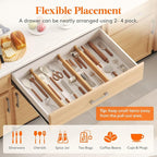 Lifewit 2.4" High 6 Pack Bamboo Drawer Dividers 45-55cm/17.5-22" Adjustable - Image 5