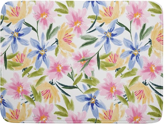 Aportt Spring Summer Floral Dish Drying Mat by APORTT