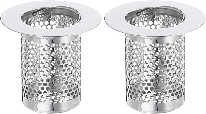 uxcell 2 Pack Shower Drain Strainers, Fit Hole Size 1.38" to 2.17" by uxcell