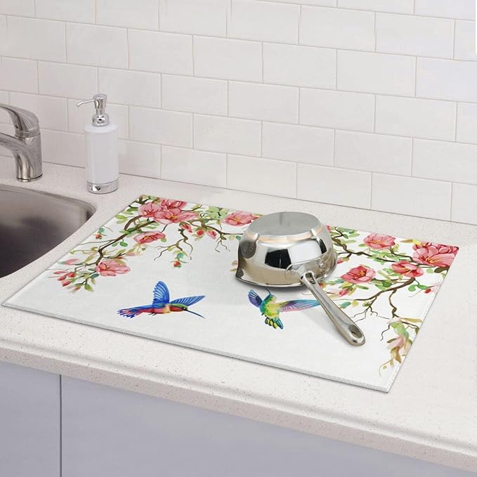 Hummingbird Butterfly Magnolia Dish Drying Mat 18x24 - Image 7