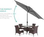 Best Choice Products 10ft Outdoor Table Compatible Steel Polyester Market Patio Umbrella w/Crank and Easy Push Button Tilt - Image 2