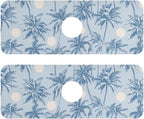 Kitchen Sink Splash Guard 2 PCS 14.7 Inch Sink Faucet Mat Splash Guard by Eyanle