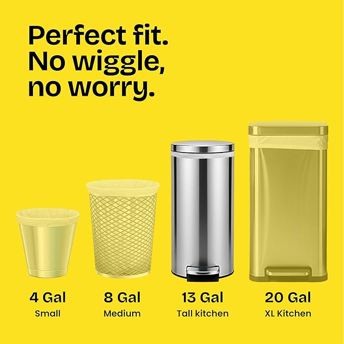 Glad ForceFlex Tall Kitchen Drawstring Trash Bags, 13 Gal, Gain Original - Image 4