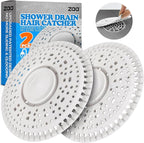 zaa Shower Drain Hair Catcher, Upgraded 2 Pack Premium Silicone Drain Protector by zaa