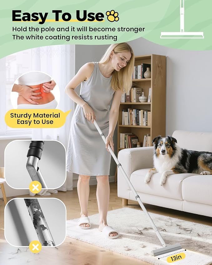 Carpet Rake for Pet Hair Removal Tool - 4 in 1 Pet Hair Remover Kit for Dog Cat - Image 2