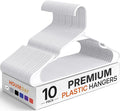 HOUSE DAY Premium Plastic Hangers 10 Pack, Clothes Hanger Space Saving by HOUSEDAY