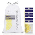 happimess 13.2 Gallon Drawstring Trash Bags, Lemon Scent, Heavy Duty MDPE Liners by Happimess