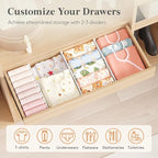 Lifewit 3.2" Tall 4 Pack Drawer Dividers, 26.5-42cm/10.2-16.5" Expandable - Image 9