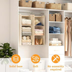 Ofiray-home Hanging Closet Organizer, 3-Tier Breathable Storage Bags - Image 5