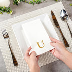 Luxenap 15.8 X 7.9 Inch Linen-Feel Guest Towels, 50 Lettered Hand Towels - Image 5